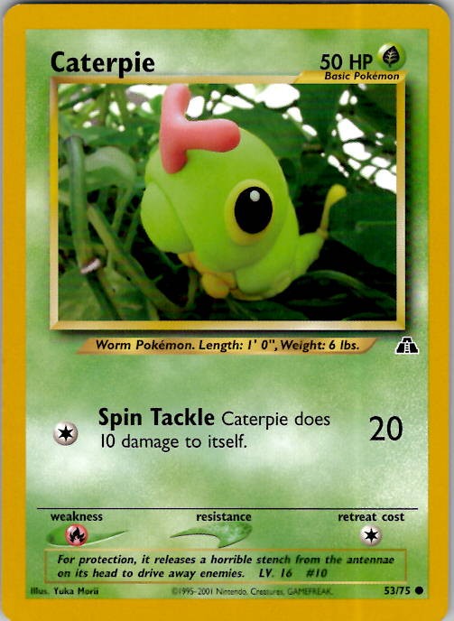 Caterpie Neo Discovery 53/75 Unlimited LP/NM