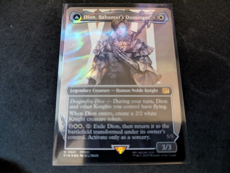 MTG Magic the Gathering SURGE FOIL Dion, Bahamut’s Dominant Borderless FIN!