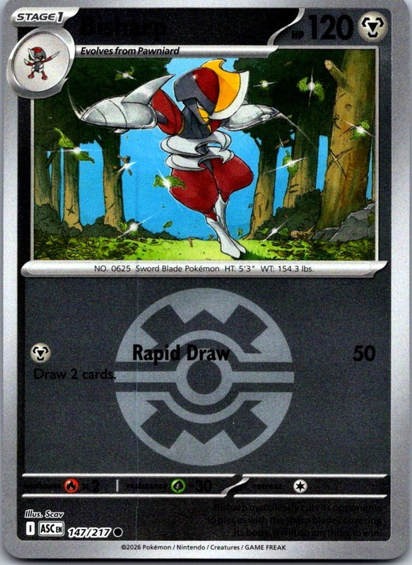 Bisharp (Quick Ball) Reverse Holo Common ME: Ascended Heroes 147/217 NM