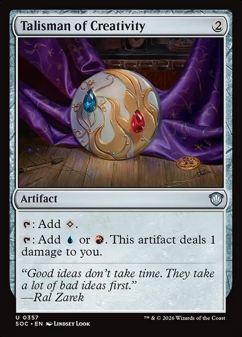 Talisman of Creativity Commander: Secrets of Strixhaven MTG Magic The Gathering