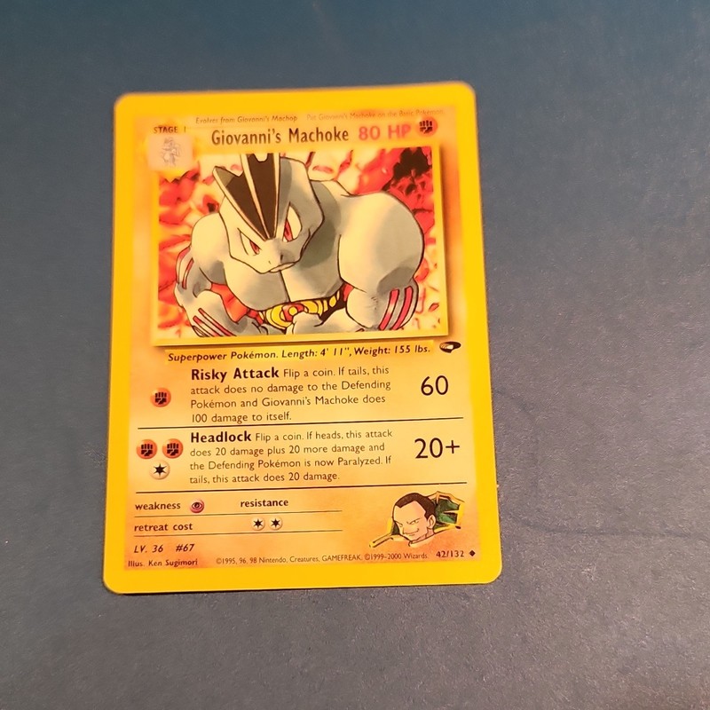 Pokémon Giovanni’s Machoke Gym Challenge Uncommon Regular 42/132 80 HP English