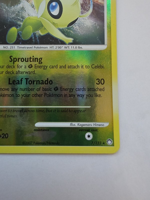 Celebi 7/123 Holo Rare Mysterious Treasures Pokemon Card gallery