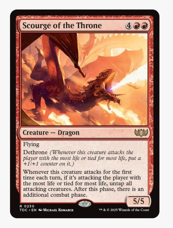 Scourge of the Throne | MTG TDC | Red Dragon Extra Combat Commander Rare | NM