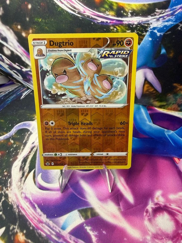 DUGTRIO 077/198 CHILLING REIGN Reverse Holo Rare Pokemon