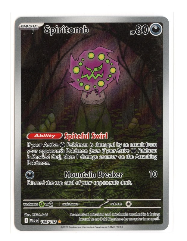 Spiritomb – 148/132 Illustration Rare Holo ME01: Mega Evolution Pokemon NM