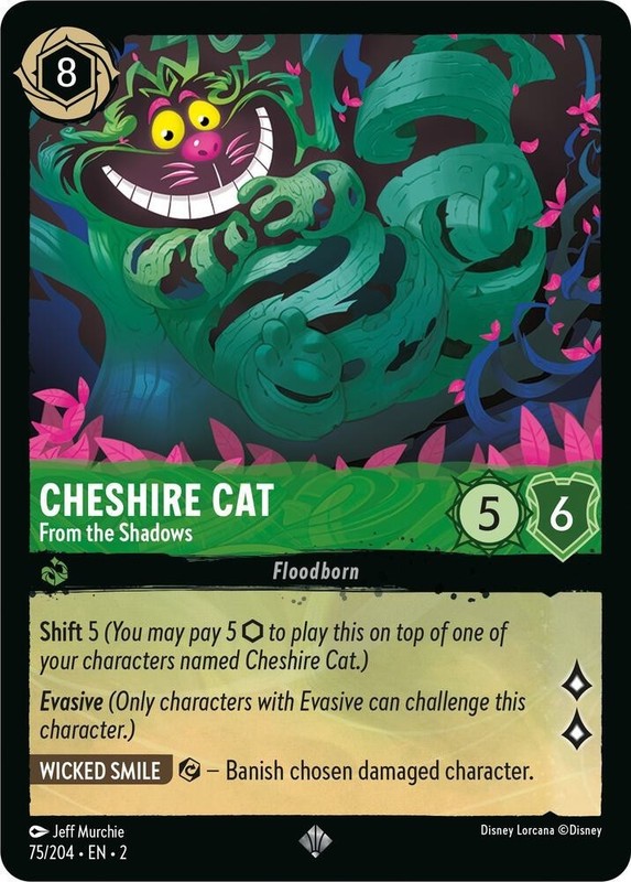 DISNEY LORCANA TCG Rise of the Floodborn – Cheshire Cat From the Shadows 75/204