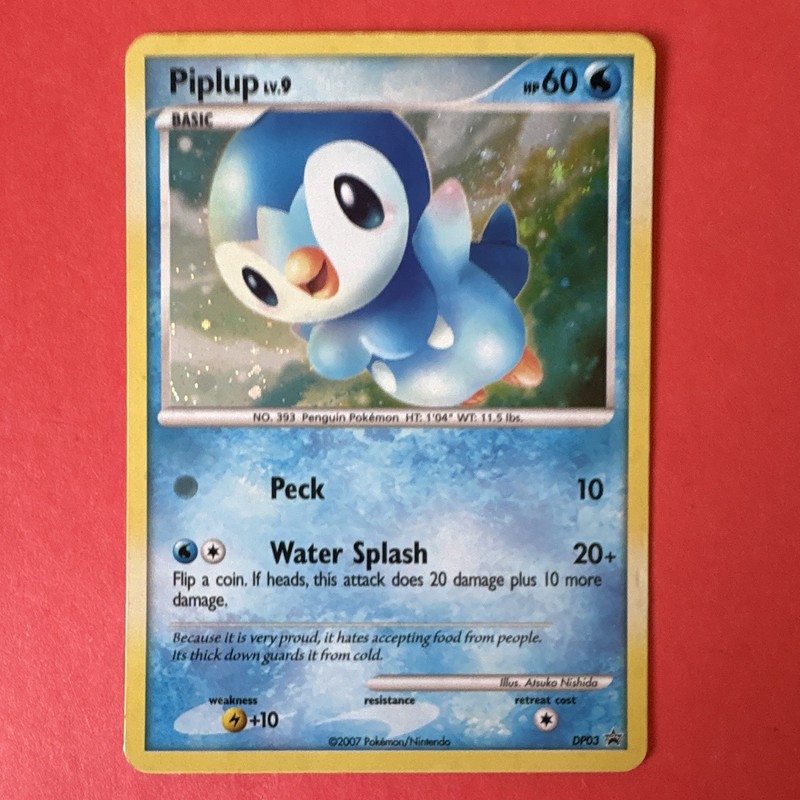 The Pokémon Company Piplup DP03 Promo Holo Basic 60 HP English 2007