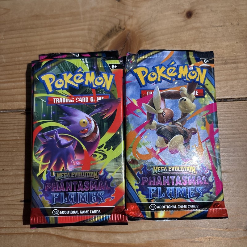 Pokemon Mega Evolution Phantasmal Flames – Booster 12 Packs Open – Used 2