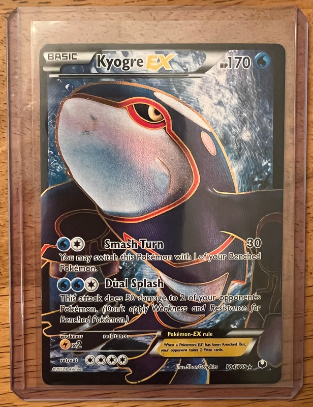 Pokémon TCG Dark Explorers Full Art Holo Ultra Rare Kyogre EX 104/108