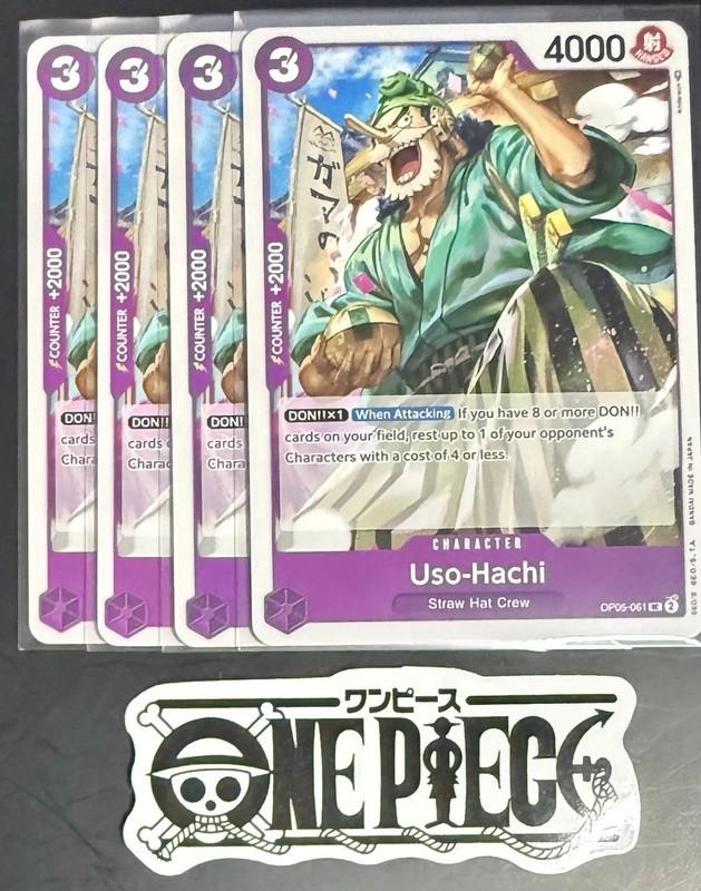 ONE PIECE TCG: Uso-Hachi ST18 OP05-067 Uncommon x4 PURPLE PLAYSET ENGLISH NM