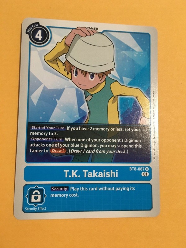 T.K. Takaishi BT8-087 U Digimon CCG TCG | New Awakening Near Mint English