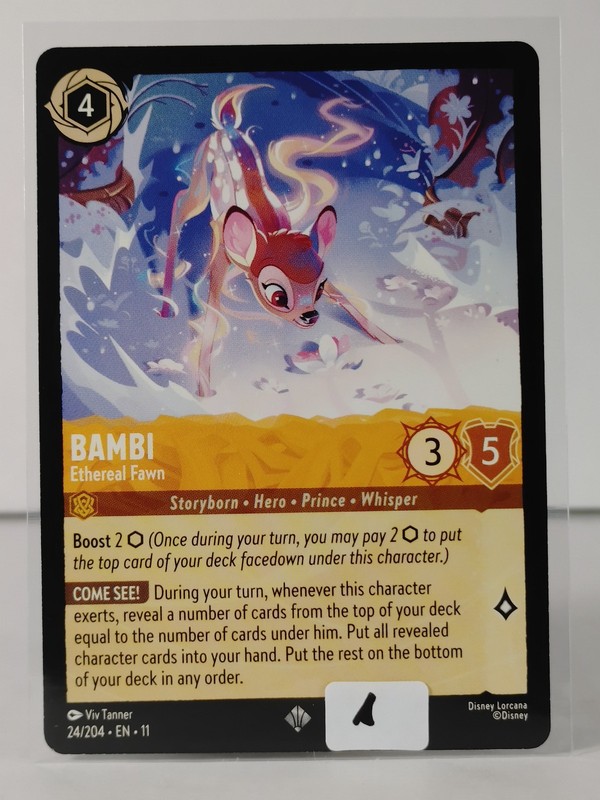 Bambi - Ethereal Fawn - Super Rare - Winterspell #24 - LORCANA -A gallery