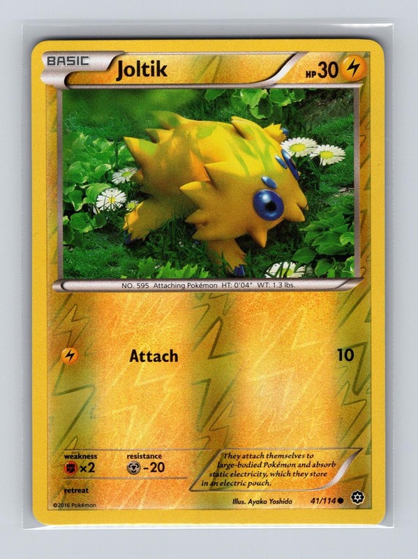 Joltik 41/114 Common Steam Siege Pokemon Reverse Holo Near Mint