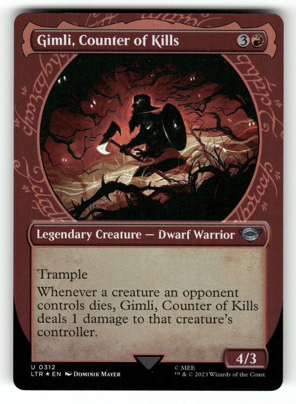 Gimli, Counter of Kills (Showcase) 312 Foil LTR: Tales of Middle-earth NM