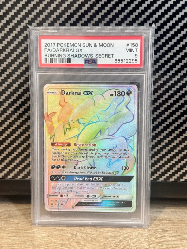 Pokémon Darkrai GX (Secret) 158/147 Sm-Burning Shadows Holo PSA 9