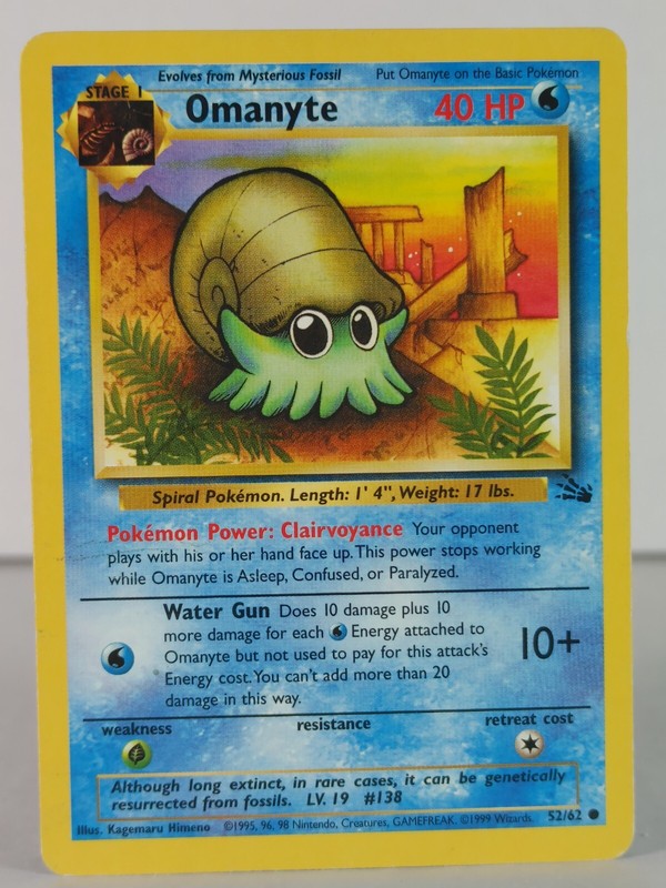 Omanyte – Fossil – 52/62 – singles – Pokemon TCG – C