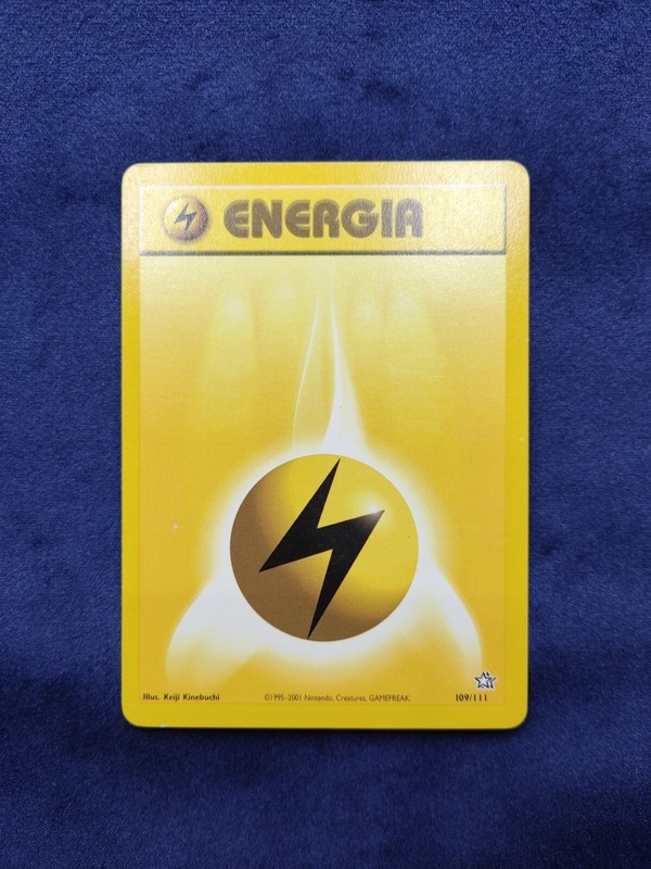 Pokemon Card Lightning Energy 109/111 Neo Genesis Lightly Played Ita Vintage