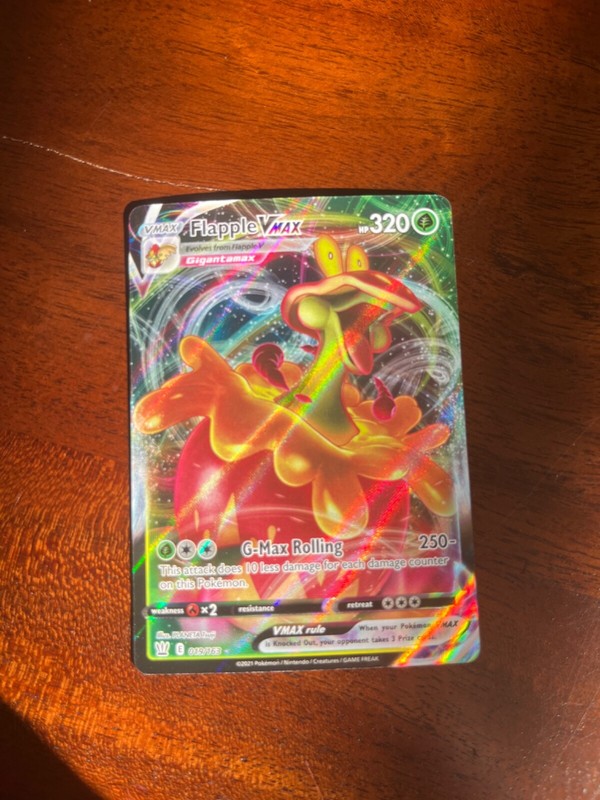 Flapple VMAX 019/163 Pokemon Swsh05: Battle Styles Ultra Rare Holo