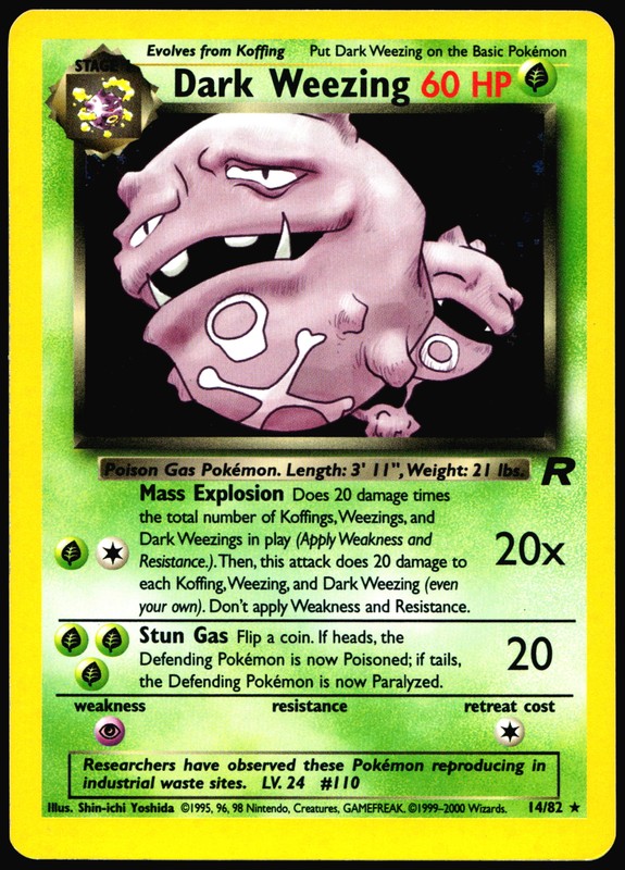 Dark Weezing (31) Team Rocket #31/82 Rare Pokemon Card R2-154