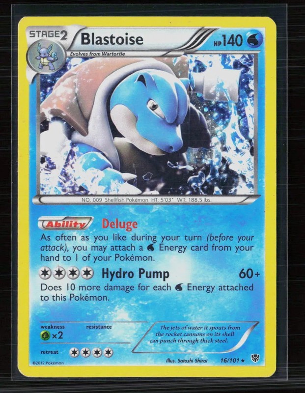 Pokemon 2012 Boundaries Crossed Blastoise Holo #16/101