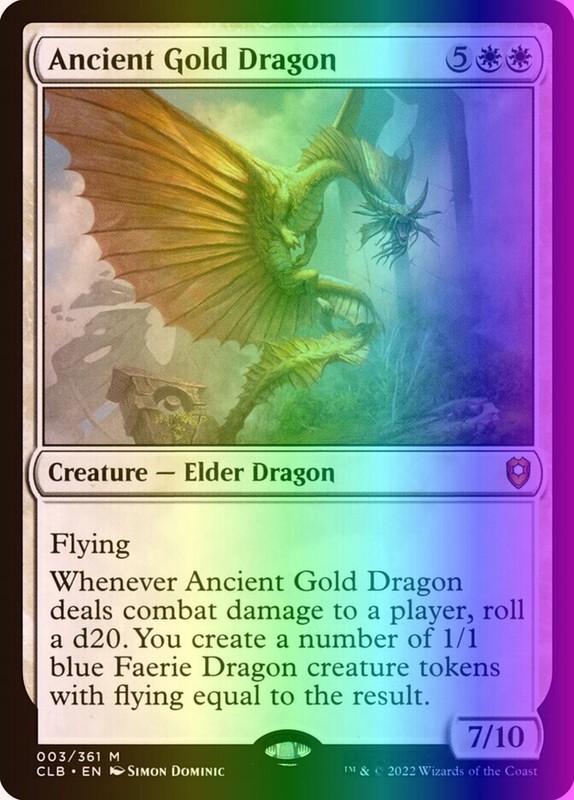 Ancient Gold Dragon (3/1080) Commander Legends Battle for Baldur’s Gate LP FOIL