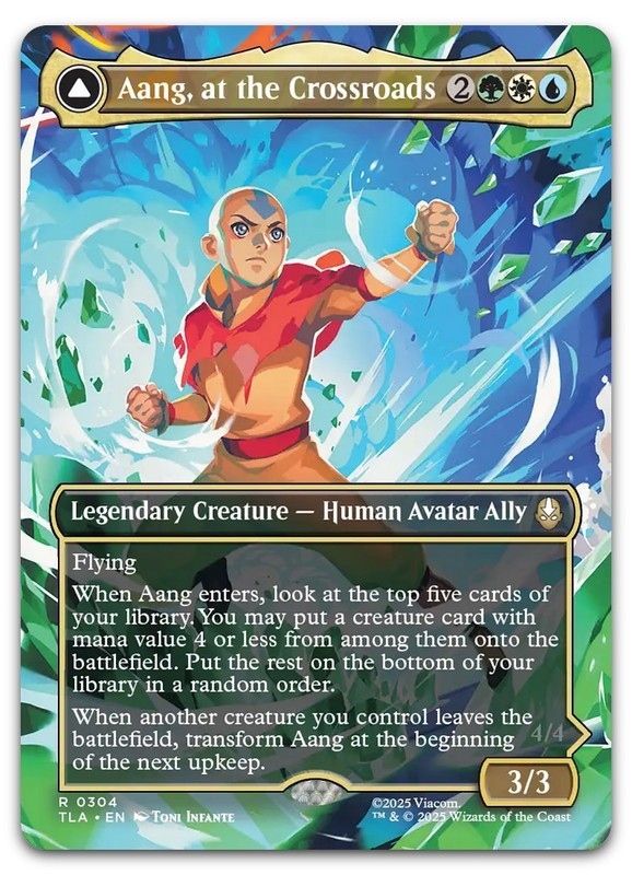 Aang, at the Crossroads (Borderless) #304 NM Avatar: The Last Airbender