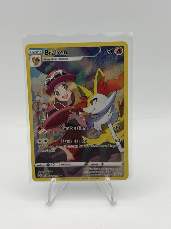 Braixen TG01/TG30 Silver Tempest Trainer Gallery Illustration Rare Pokemon NM