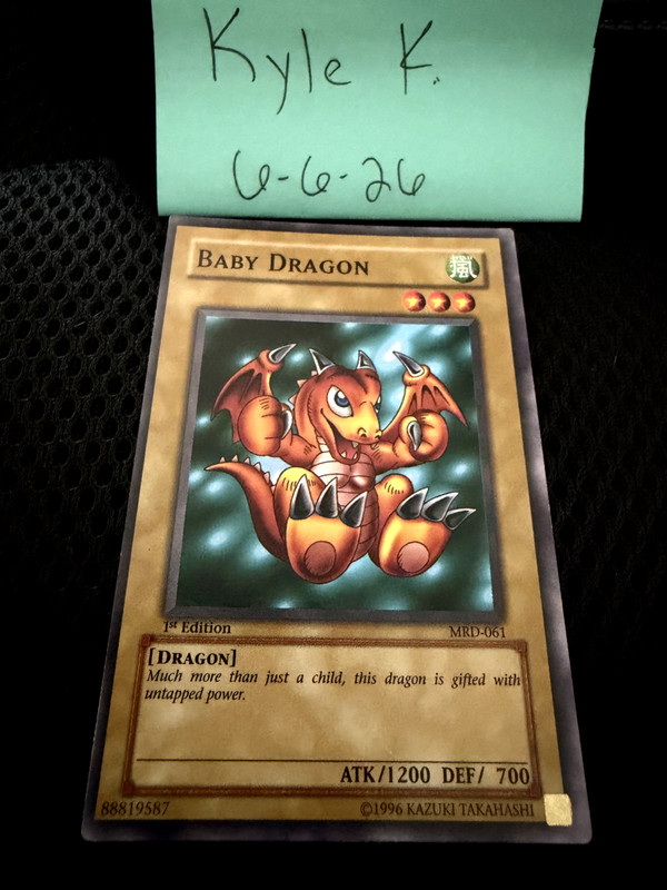 Yu-Gi-Oh! TCG 1996 Baby Dragon 1st Edition MRD-061
