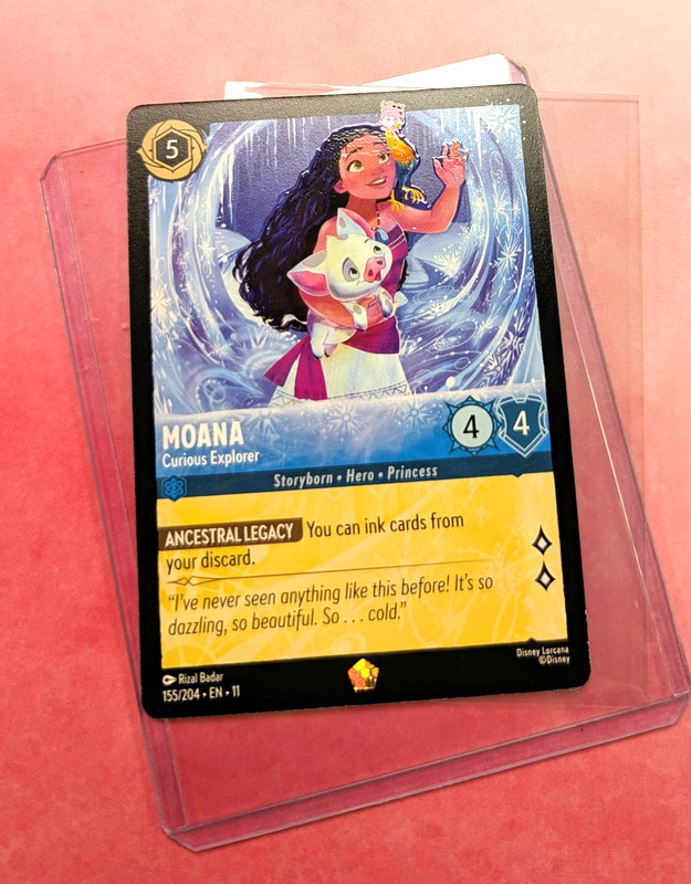Moana Curious Explorer 155/204 Winterspell Regular Lorcana Disney Card Pua