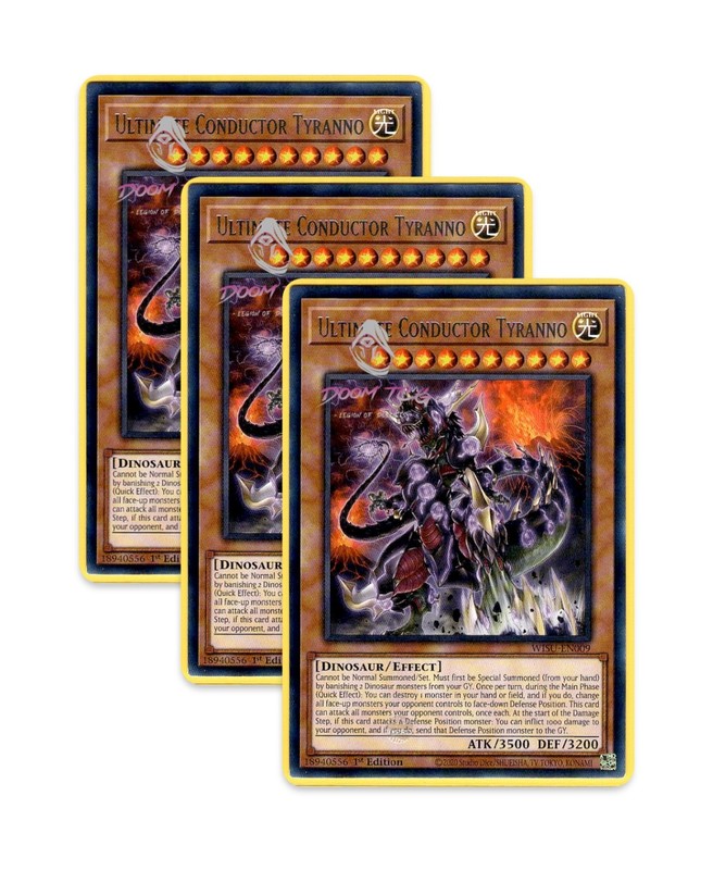 Yugioh! Ultimate Conductor Tyranno WISU-EN009 (Rare) 1st Ed 3x