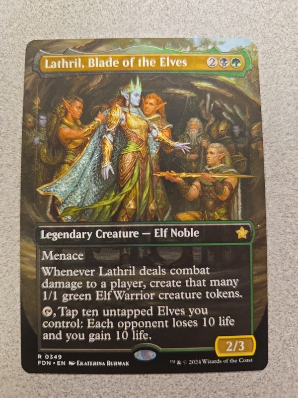Lathril, Blade of the Elves (Borderless) Foundations MTG Regular Near Mint