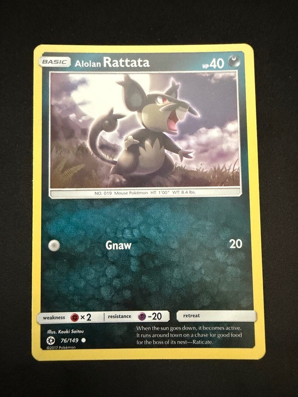 Alolan Rattata 76/149 Common SM Base Set Pokemon Near Mint