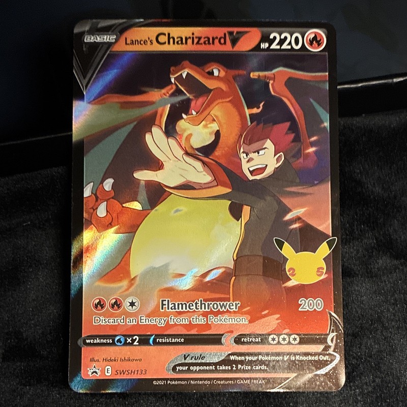 Pokemon Charizard V SWSH133 Lance’s Charizard Celebrations Promo Holo