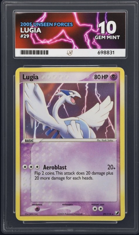 Pokémon Lugia 29/115 EX Unseen Forces Ace 10