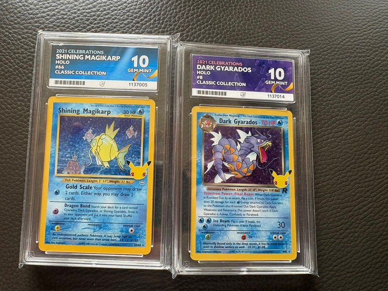 Ace 10 Dark Gyarados & Shining Magikarp Celebrations Set perfect sub grades