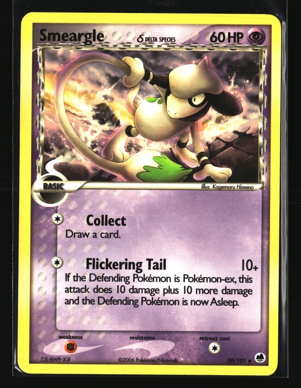 Pokemon SMEARGLE DELTA SPECIES 39/101 (2006 Dragon Frontiers) LP/NM