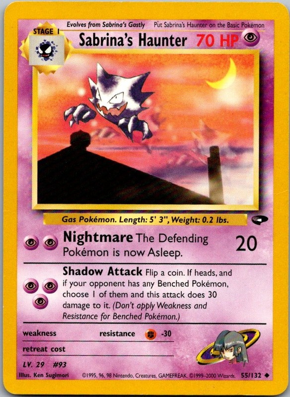 Sabrina’s Haunter Uncommon Gym Challenge 055/132 NM