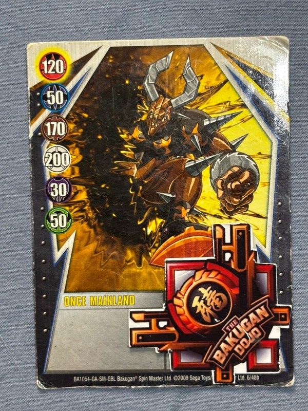 Bakugan Gundalian Invaders Once Mainland Silver Gate Card 6/48b Ser#003088JF