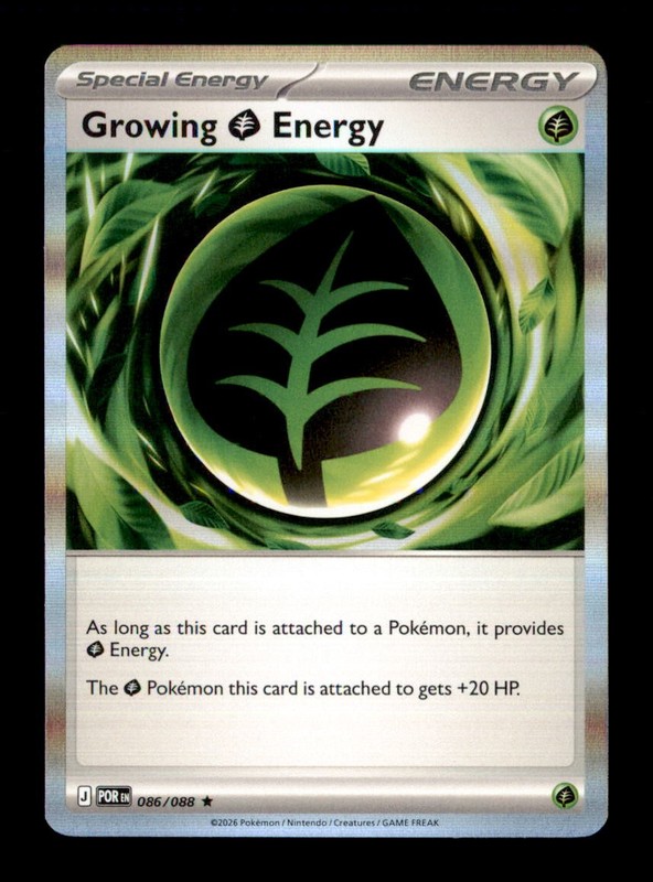 Growing Grass Energy Holo Rare ME03: Perfect Order 086/088 NM