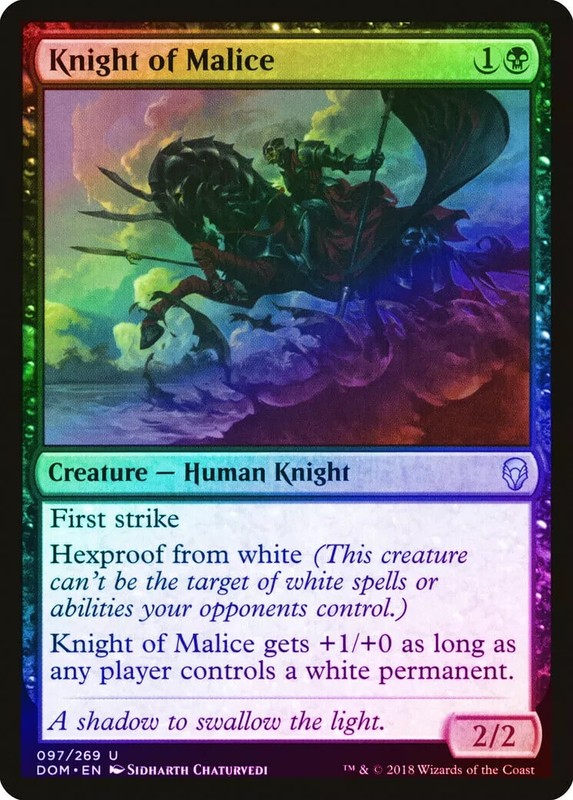 Knight of Malice Foil Dominaria Heavy Play MTG Magic DNA GAMES