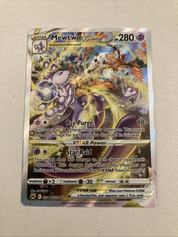 Mewtwo VSTAR Crown Zenith: Galarian Gallery Holo Card GG44/GG70 NM Pk002488
