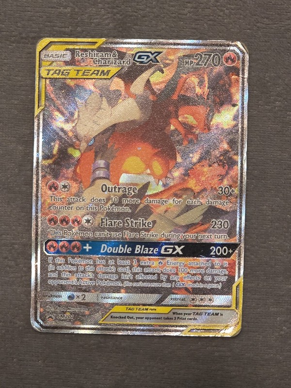 Pokemon TCG Reshiram & Charizard Tag Team GX Sm201 HP