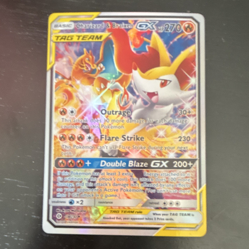 Pokemon Charizard & Braixen GX SM230 TAG TEAM Promo Holo 270 HP English