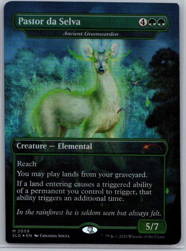 Pastor da Selva – Ancient Greenwarden (Rainbow Foil) Foil M Secret Lair Drop Ser