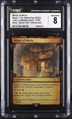 MTG- MINES OF MORIA – CGC 8 -*SILVER FOIL* *SHOWCASE* Tales of Middle Earth LOTR