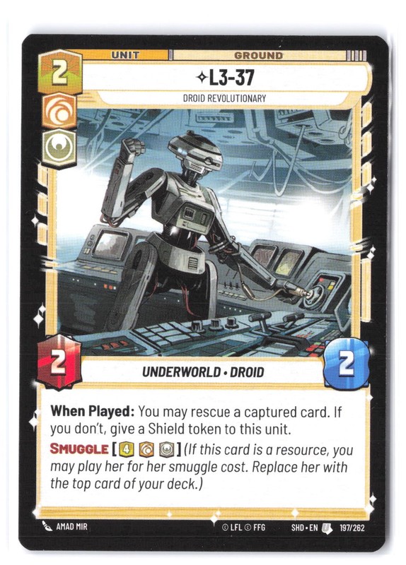 L3-37 – Droid Revolutionary #197/262 Shadows of the Galaxy NM