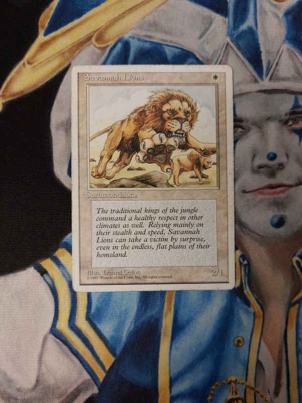 Savannah Lions MTG 4th Edition Rare White Creature Heavily Played x1 SL1