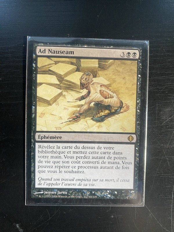 Wizards of the Coast Ad Nauseam 63/249 2008 Black Instant French Jarvis