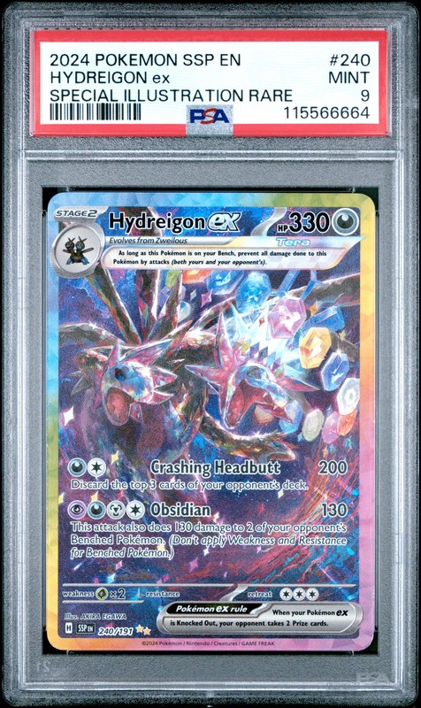 PSA 9 Hydreigon Ex Special Illustration 240 2024 Pokemon Surging Sparks 6664