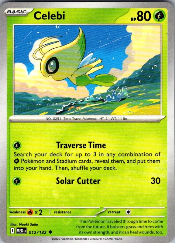 Celebi Mega Evolution 012/132 Uncommon Pokemon Near Mint